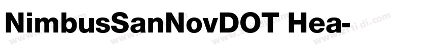 NimbusSanNovDOT Hea字体转换